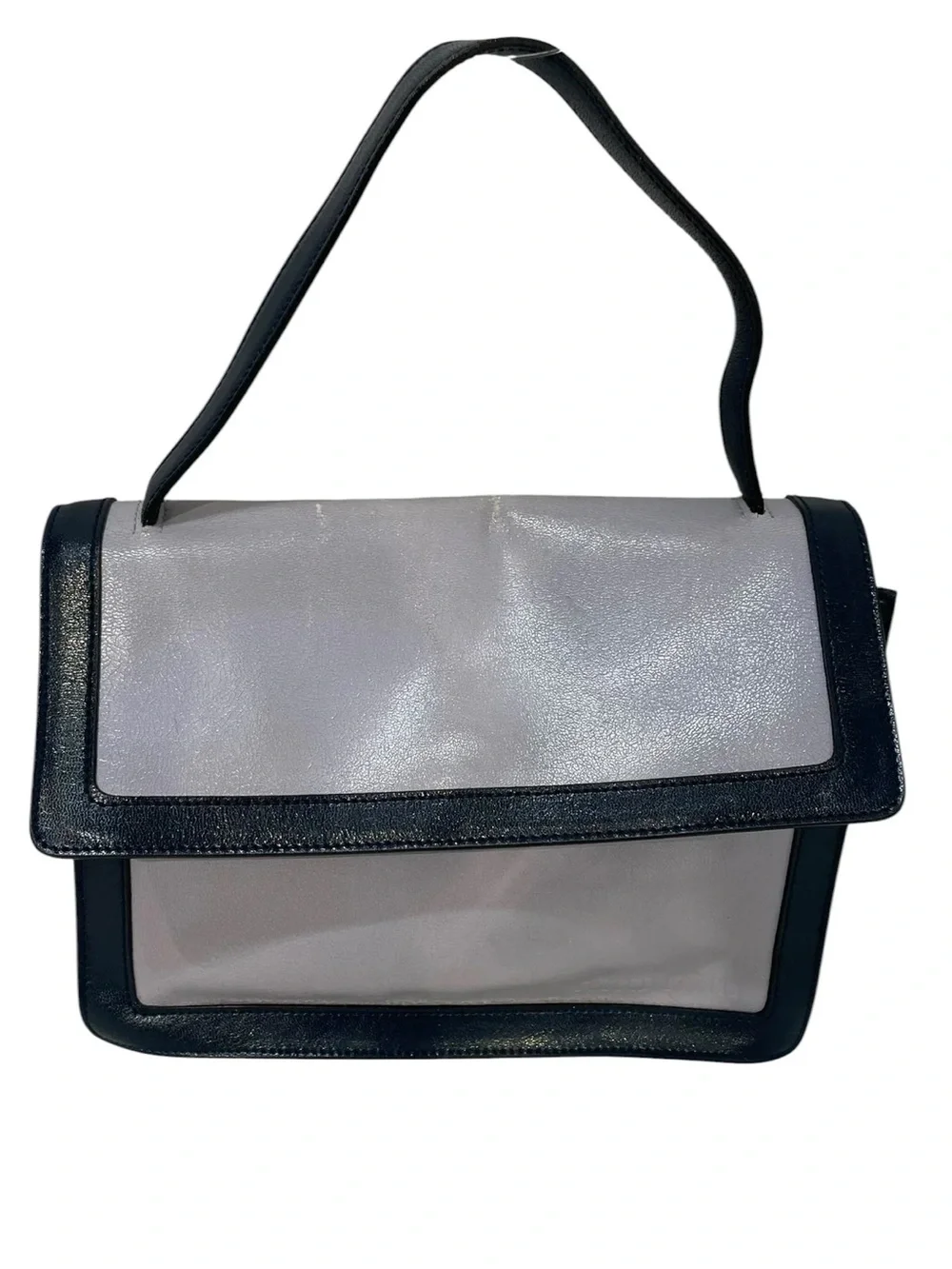 Miu Miu Two-Tone Shoulder Bag in Light Gray and Black